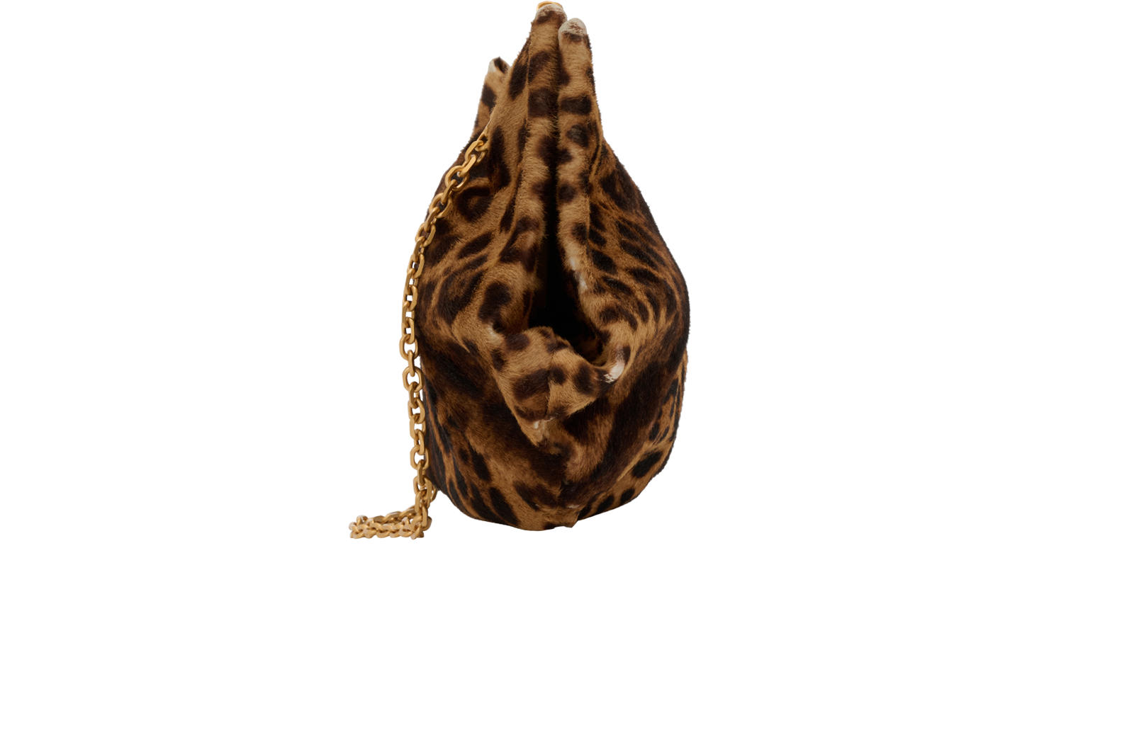 Leopard Print Clutch, &pound;375, Handbags, Brown, Pony / Calfhair, Side view